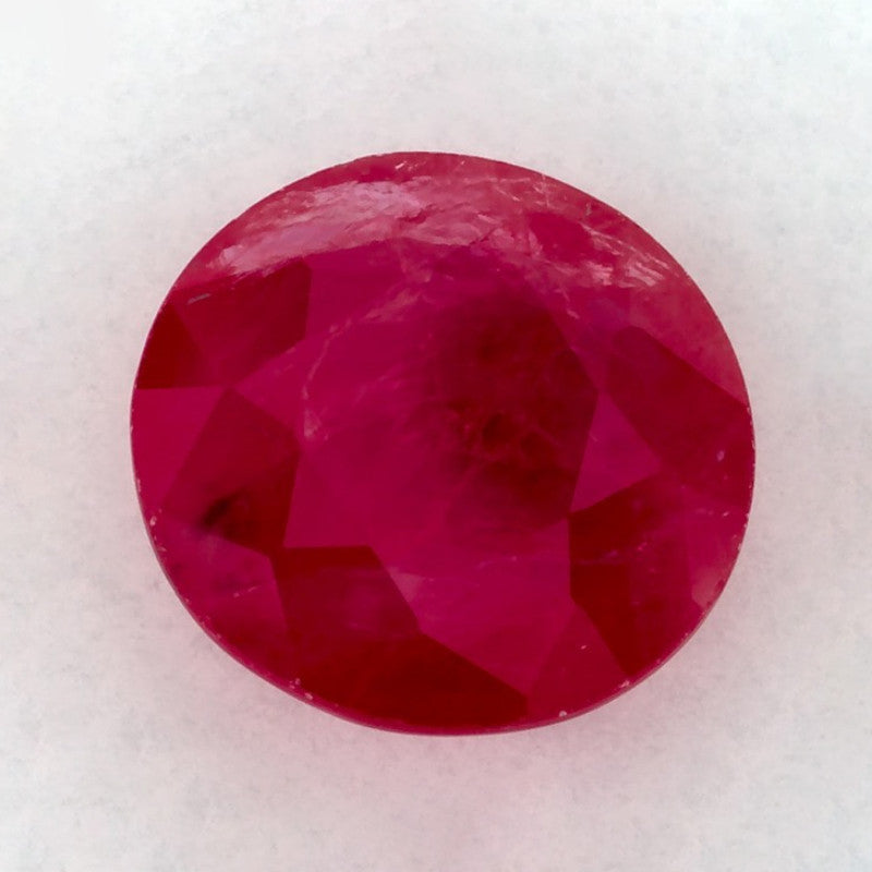 1.64 Carat Round Natural Red Ruby