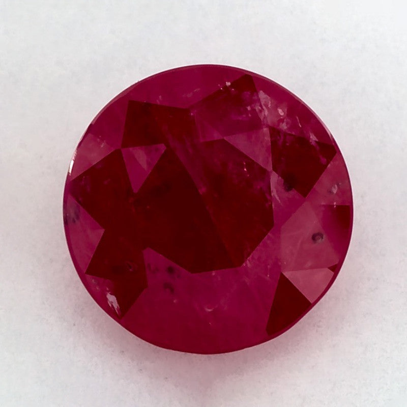 1.92 Carat Round Natural Red Ruby