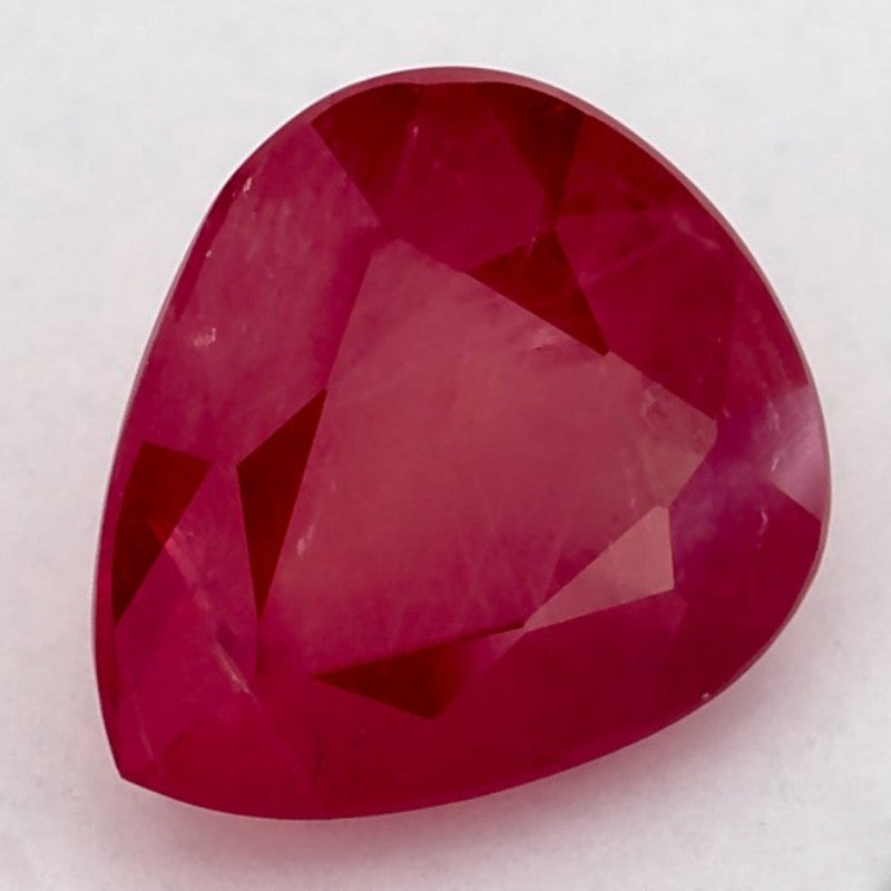 2.45 Carat Pear Natural Red Ruby