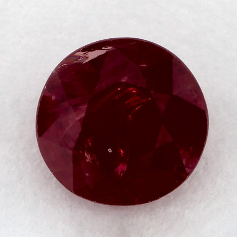 1.31 Carat Round Natural Red Ruby