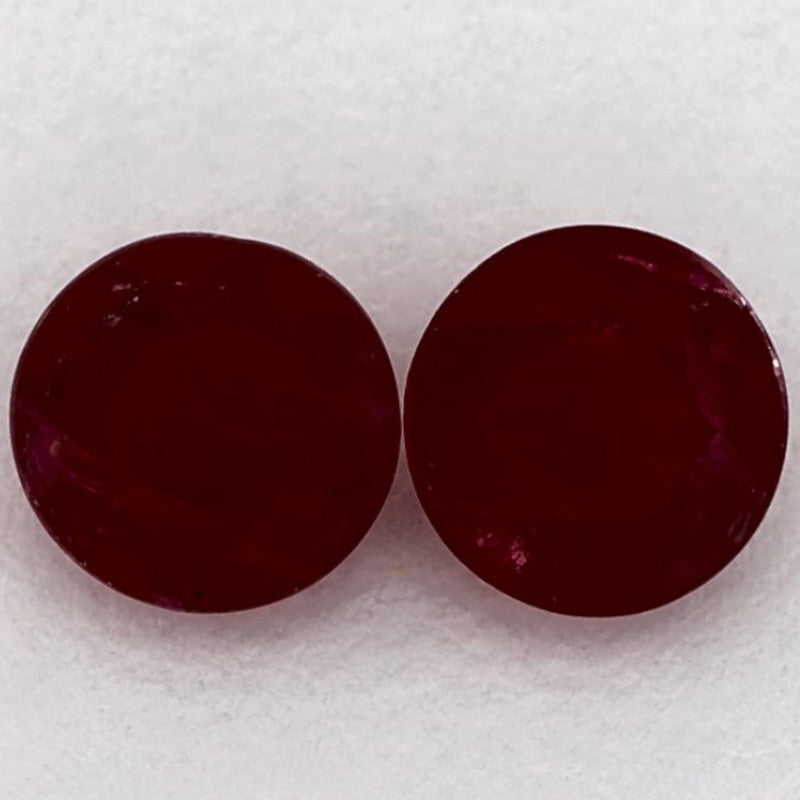 1.79 Carat Round Natural Red Ruby