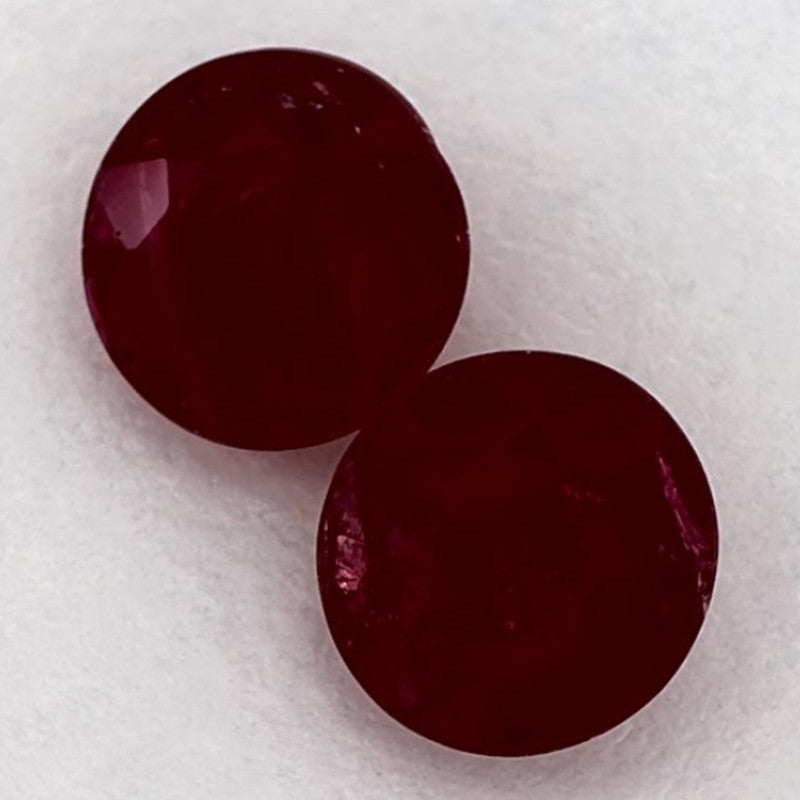1.79 Carat Round Natural Red Ruby