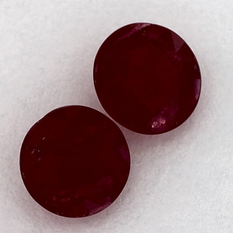 1.79 Carat Round Natural Red Ruby