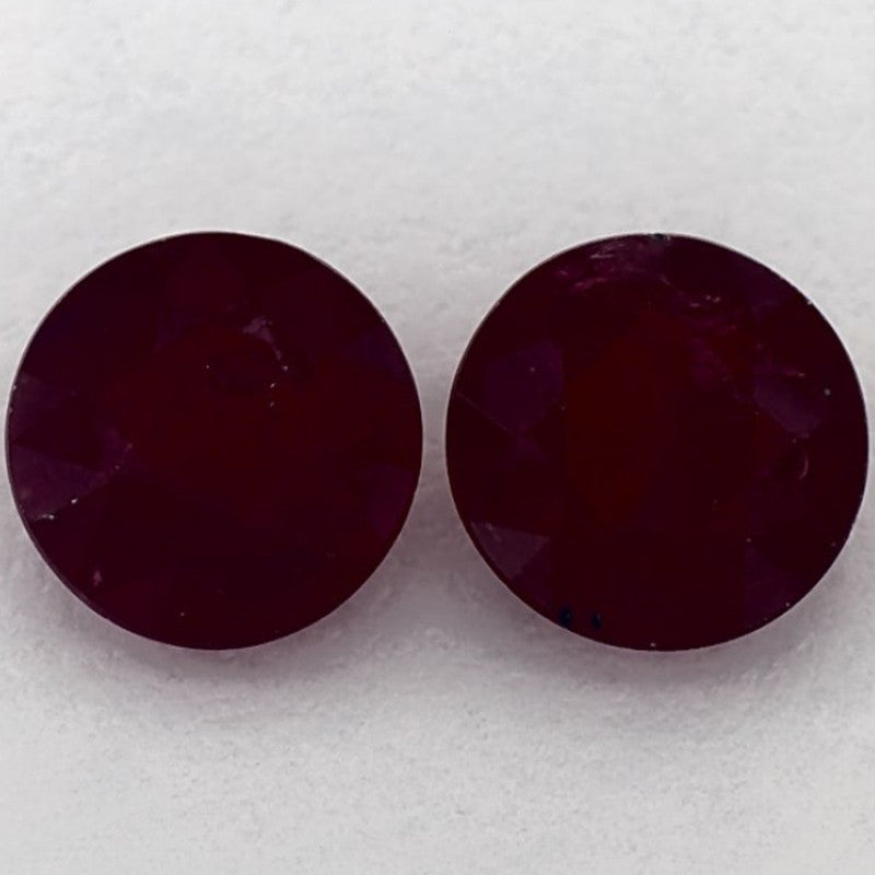 2.04 Carat Round Natural Red Ruby
