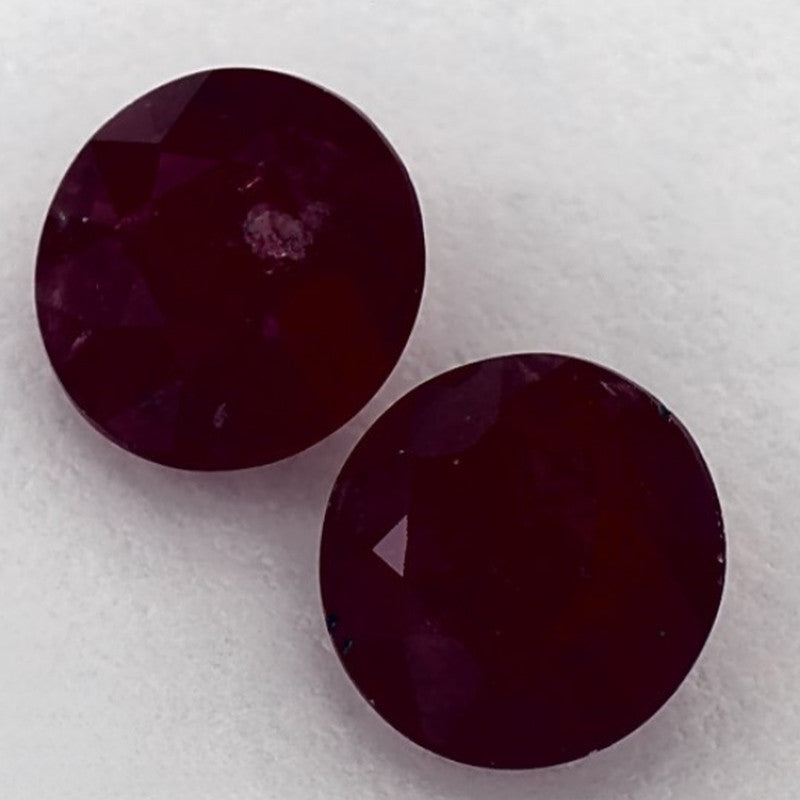 2.04 Carat Round Natural Red Ruby