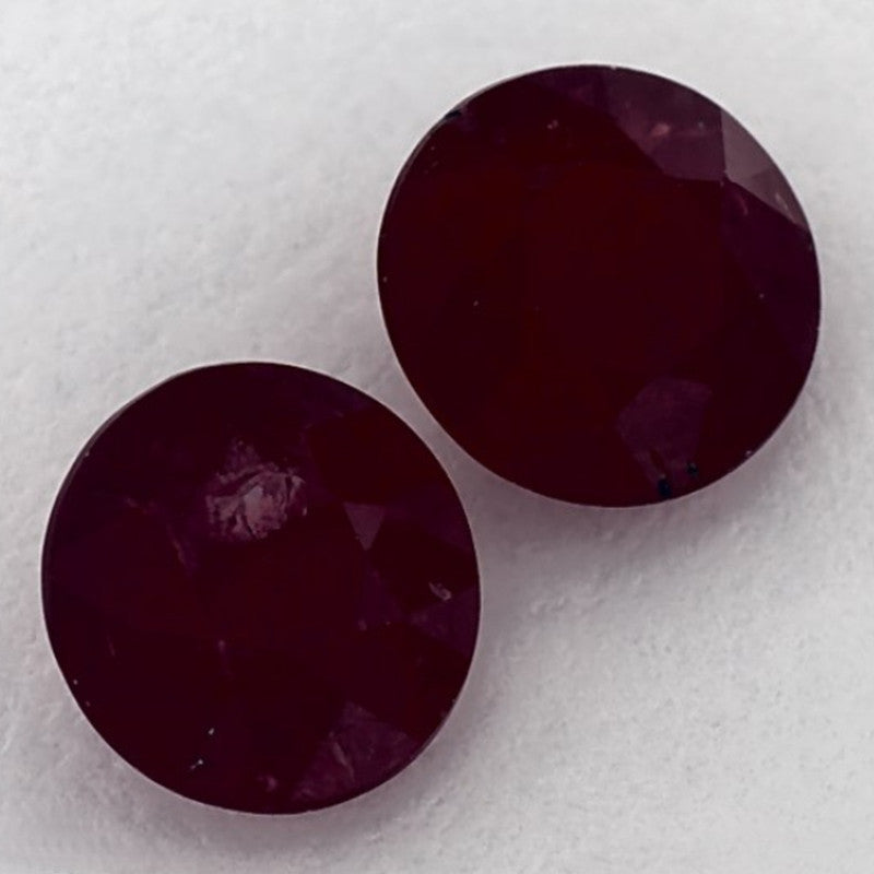 2.04 Carat Round Natural Red Ruby