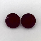 2.82 Total Carat Weight Round Natural Red Ruby