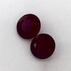2.82 Total Carat Weight Round Natural Red Ruby