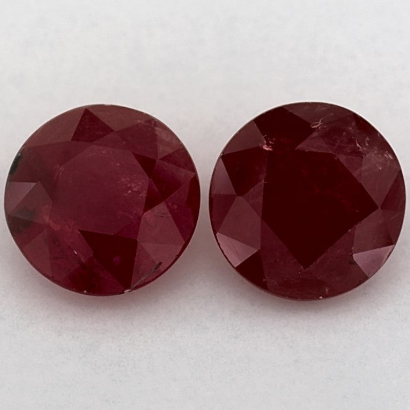 3.00 Carat Round Natural Red Ruby