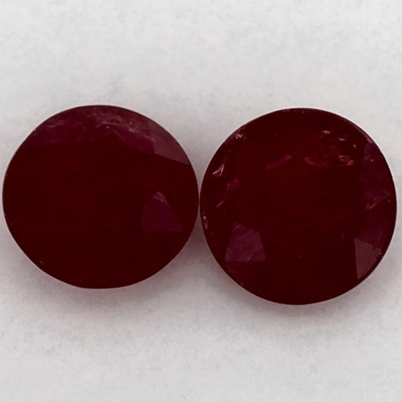 3.17 Carat Round Natural Red Ruby