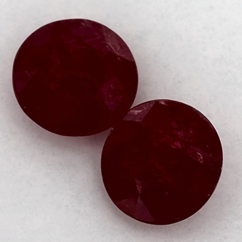 3.17 Carat Round Natural Red Ruby