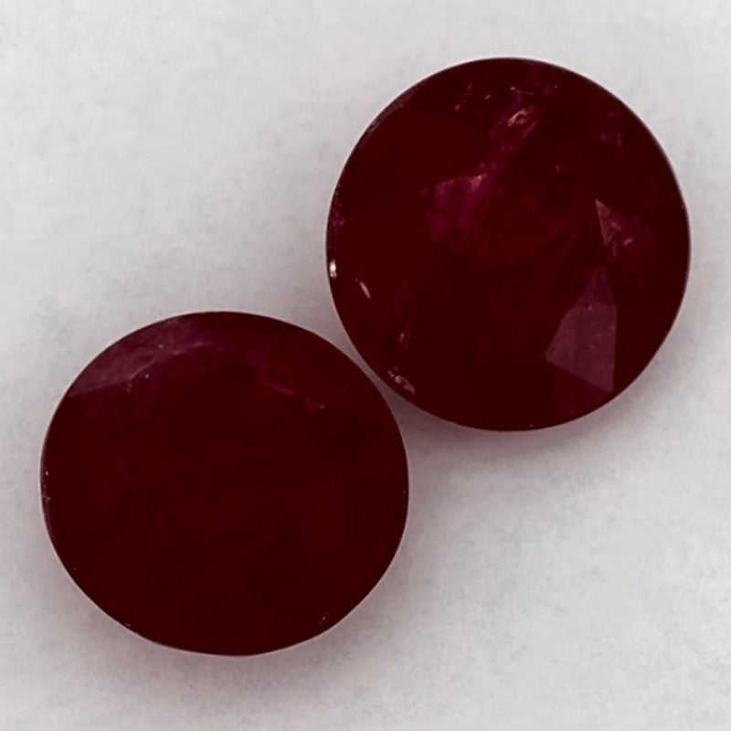 3.17 Carat Round Natural Red Ruby