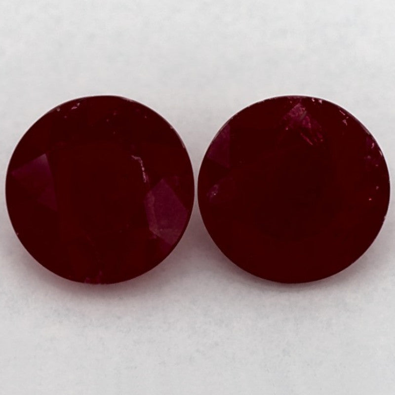 3.26 Carat Round Natural Red Ruby