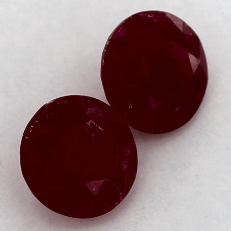 3.26 Carat Round Natural Red Ruby