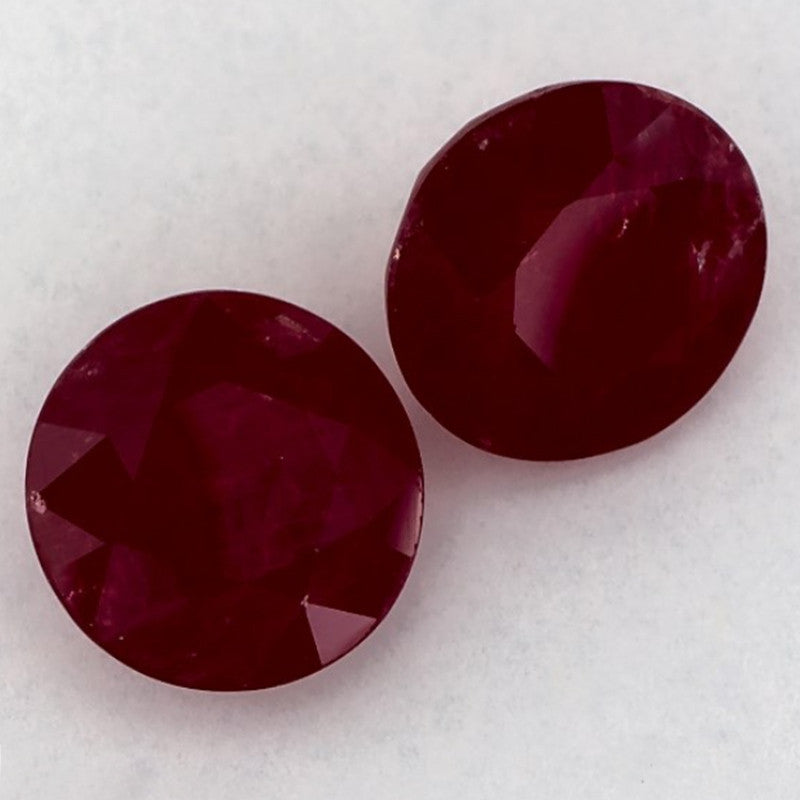 3.37 Carat Round Natural Red Ruby