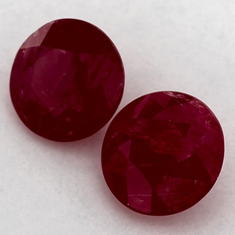 3.56 Carat Round Natural Red Ruby