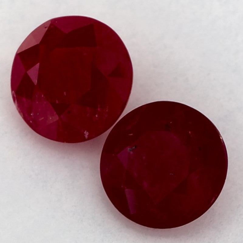 3.70 Carat Round Natural Red Ruby