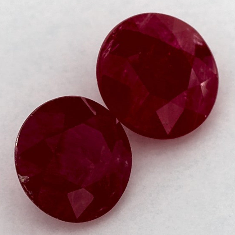 3.70 Carat Round Natural Red Ruby