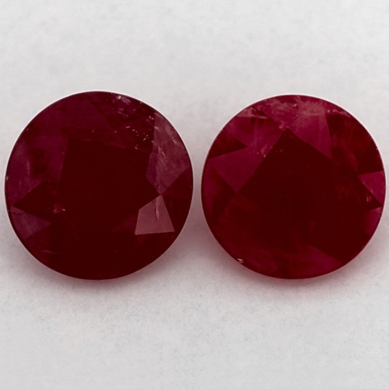 3.93 Carat Round Natural Red Ruby