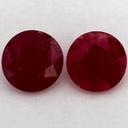 3.93 Carat Round Natural Red Ruby