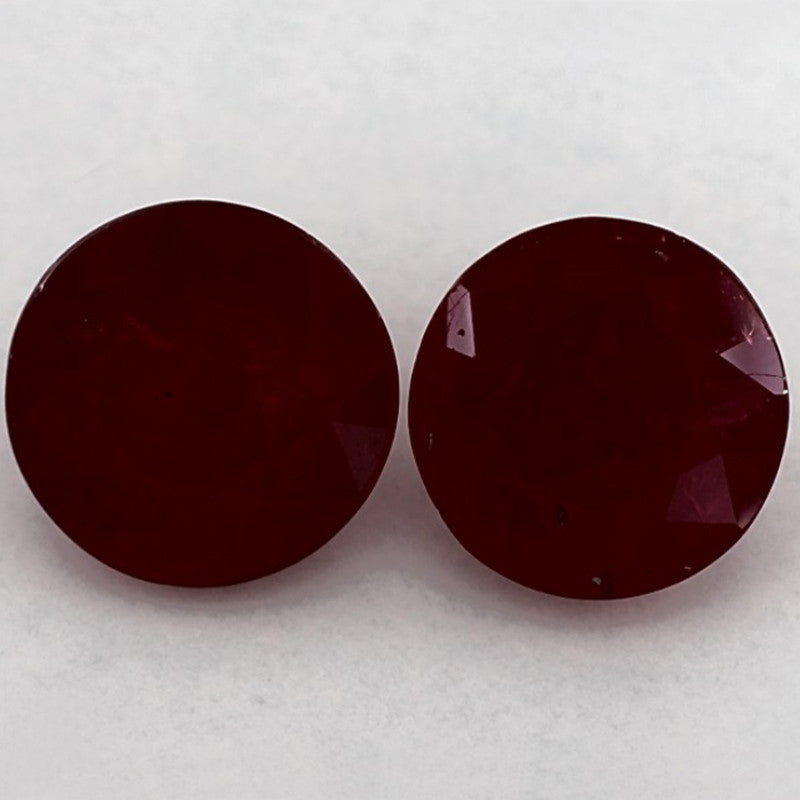 5.88 Carat Round Natural Red Ruby