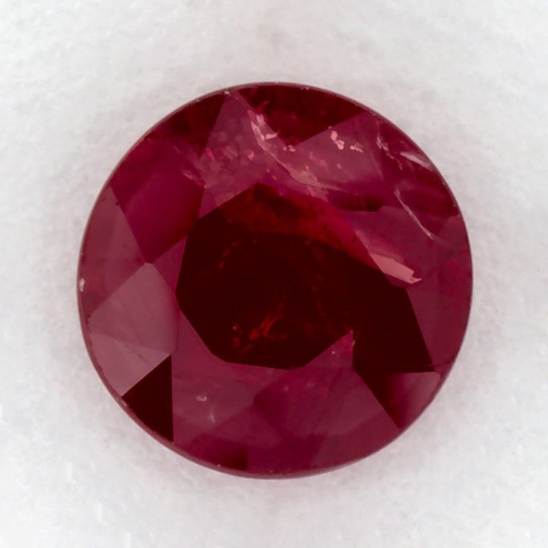 1.39 Carat Round Natural Red Ruby