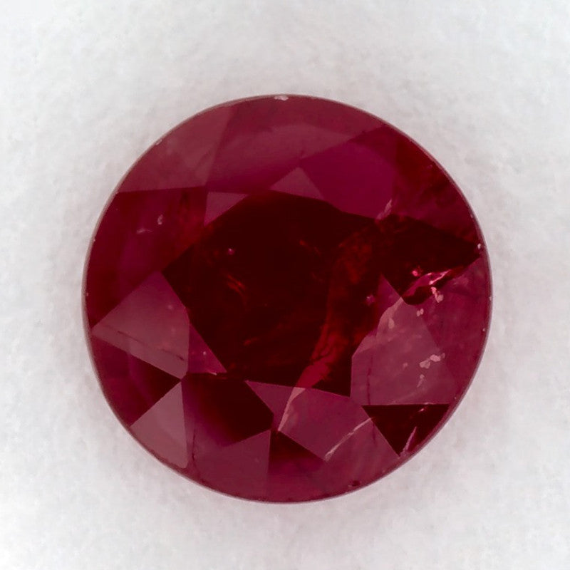 1.39 Carat Round Natural Red Ruby