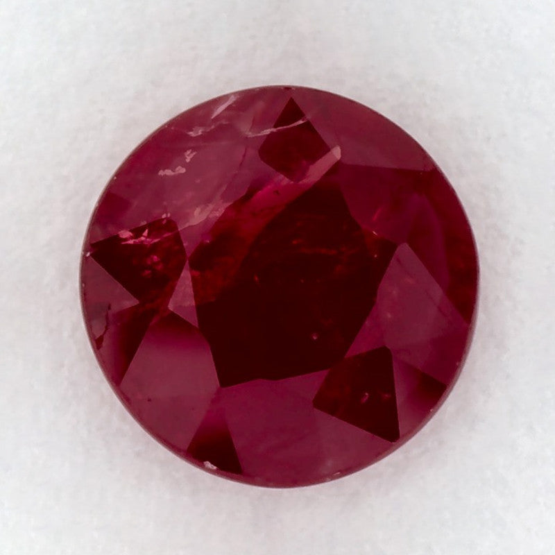1.39 Carat Round Natural Red Ruby