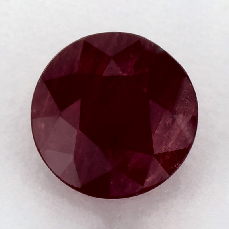 1.60 Carat Round Natural Red Ruby