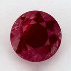 3.91 Carat Round Natural Red Ruby