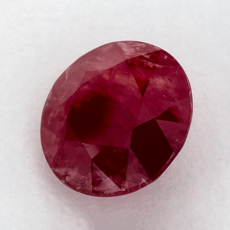 3.91 Carat Round Natural Red Ruby