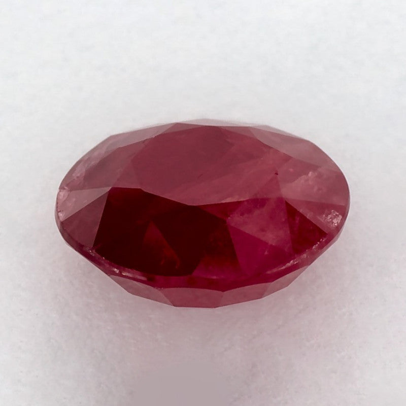 3.91 Carat Round Natural Red Ruby
