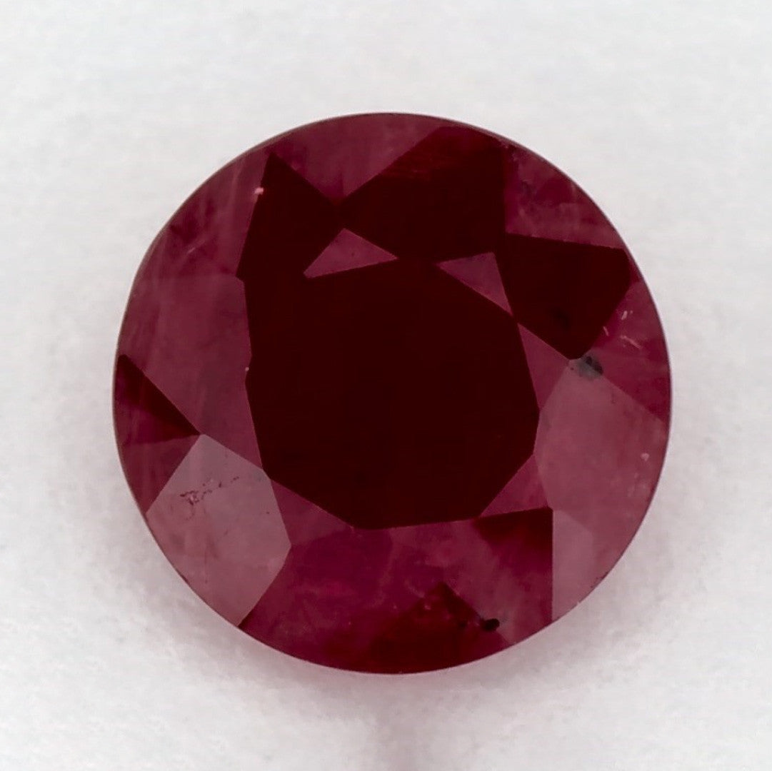 1.59 Carat Round Natural Red Ruby