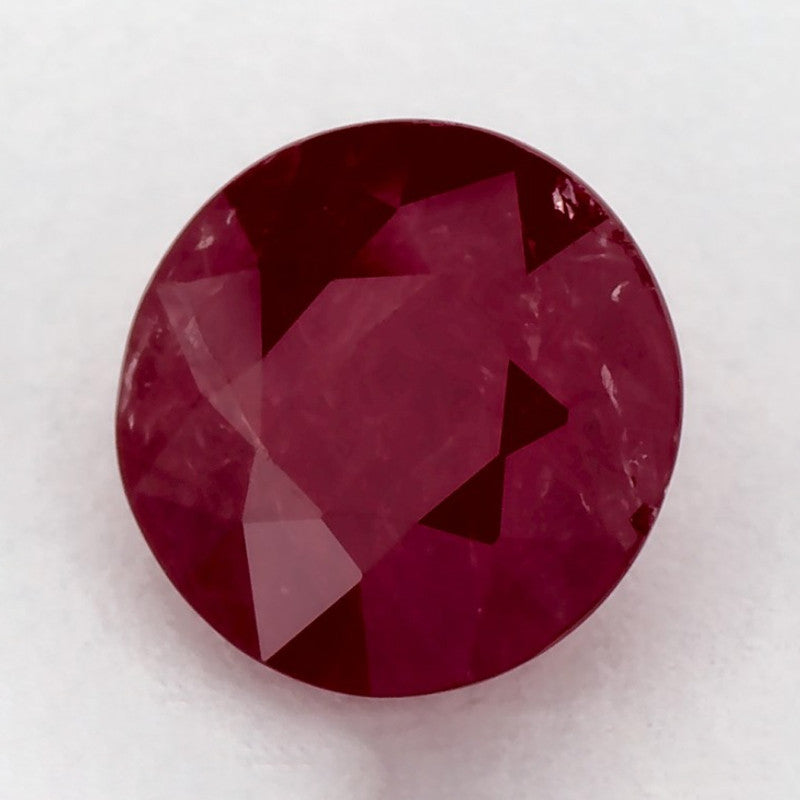 1.66 Carat Round Natural Red Ruby