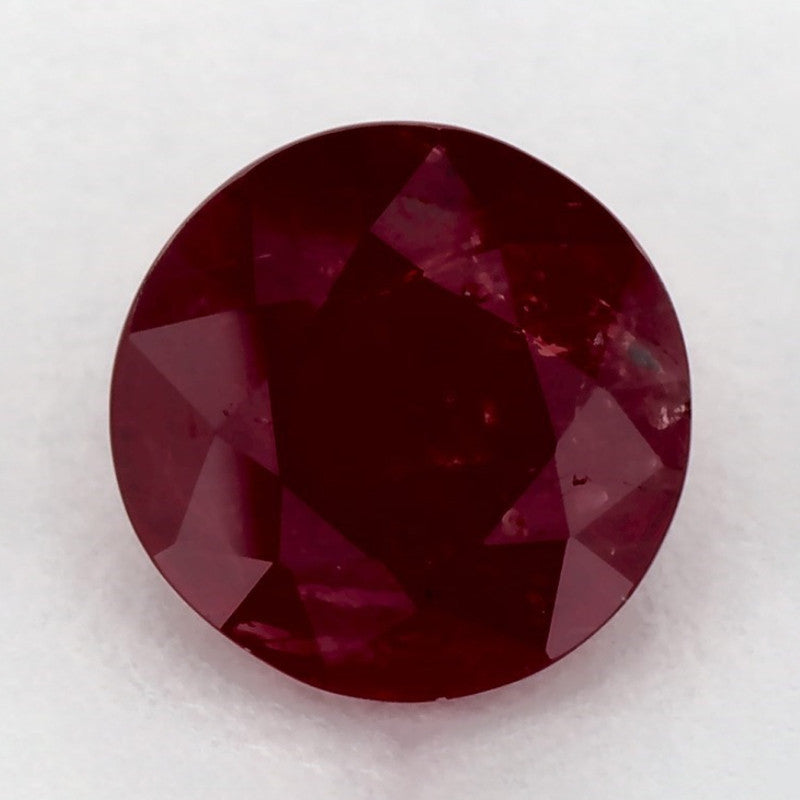 1.74 Carat Round Natural Red Ruby