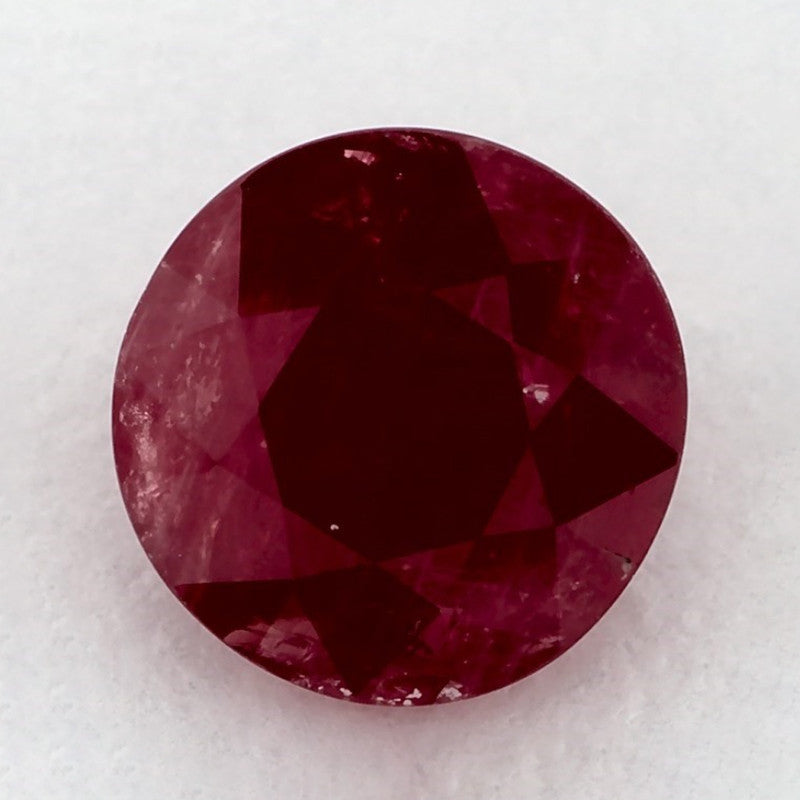 1.71 Carat Round Natural Red Ruby