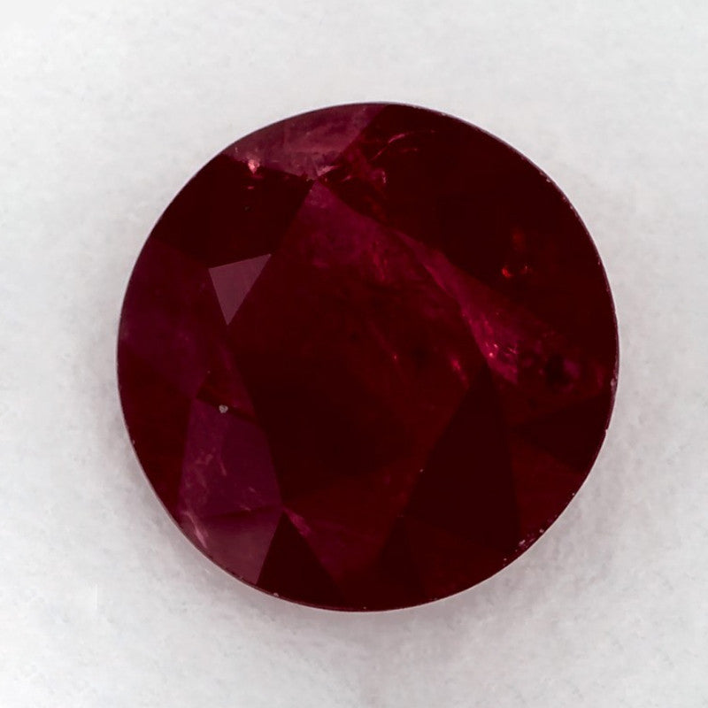 1.82 Carat Round Natural Red Ruby