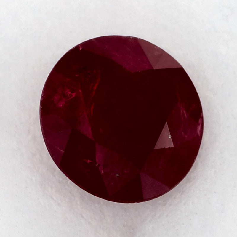 1.82 Carat Round Natural Red Ruby