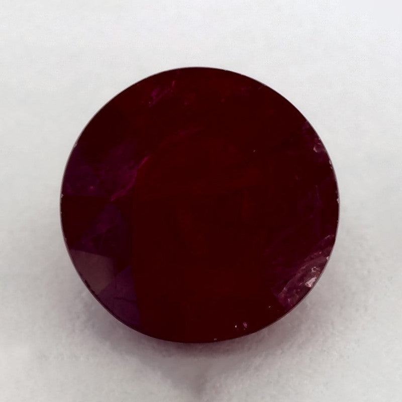 3.67 Carat Round Natural Red Ruby