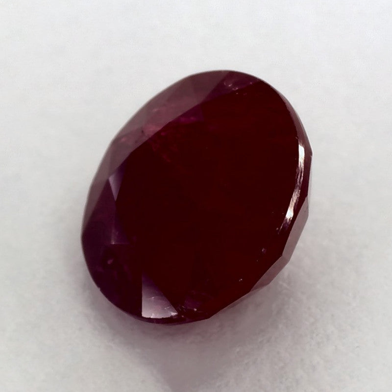 3.67 Carat Round Natural Red Ruby