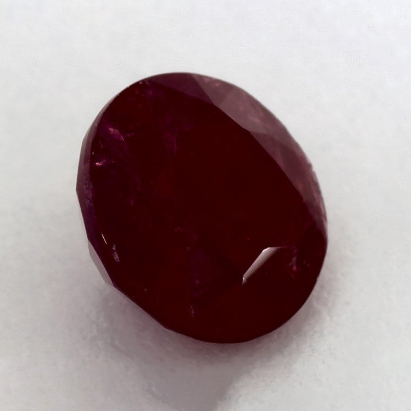 3.67 Carat Round Natural Red Ruby