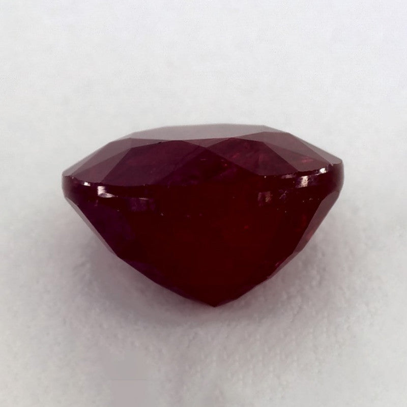 3.67 Carat Round Natural Red Ruby