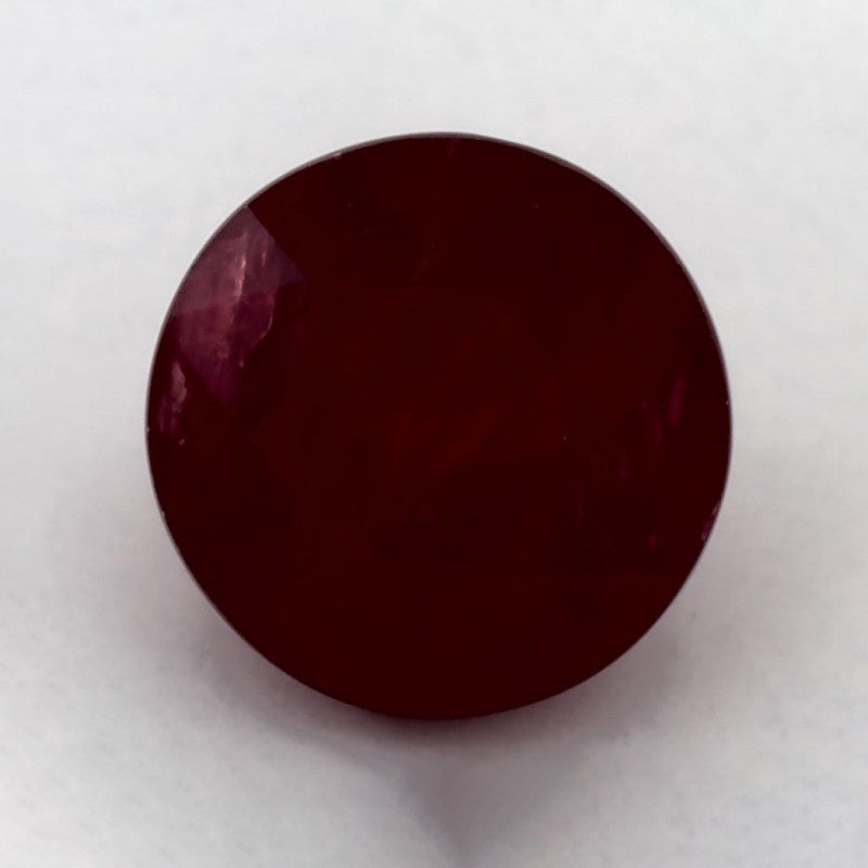 3.93 Carat Round Natural Red Ruby