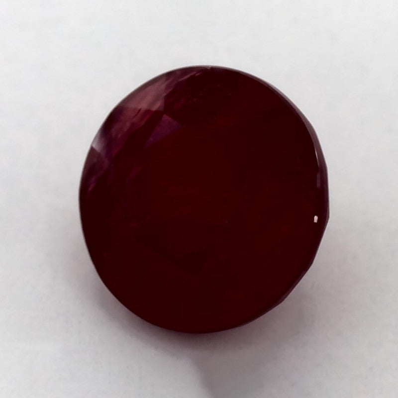 3.93 Carat Round Natural Red Ruby
