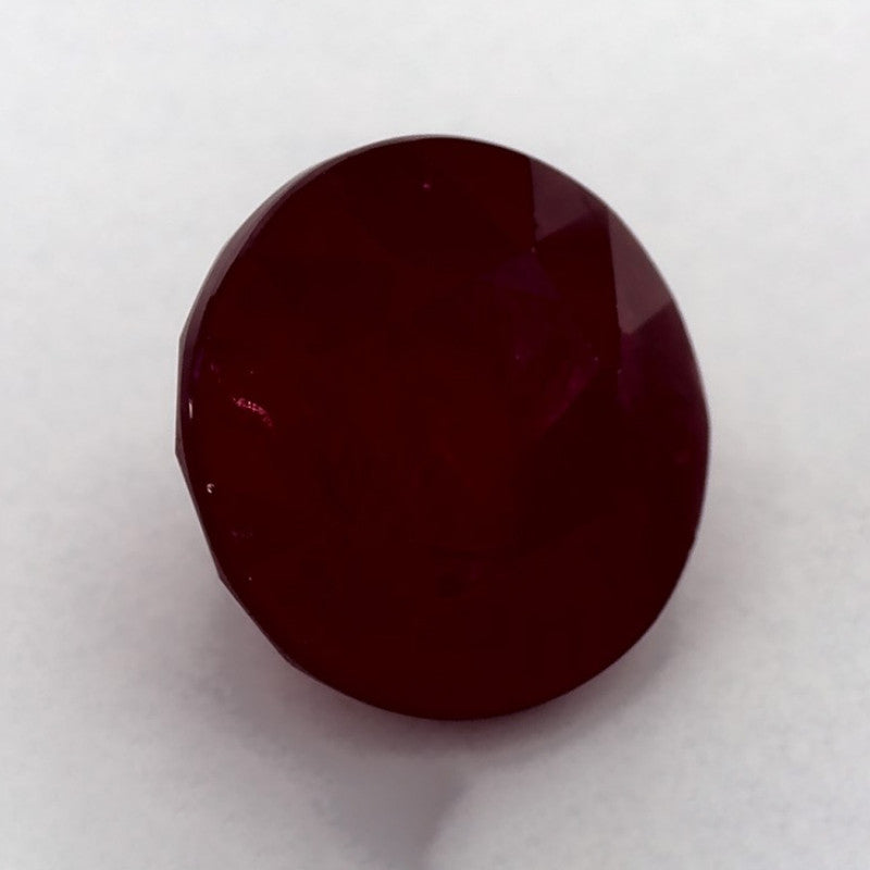 3.93 Carat Round Natural Red Ruby