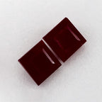 2.36 Total Carat Weight Princess Natural Red Ruby