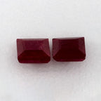 2.36 Total Carat Weight Princess Natural Red Ruby
