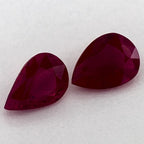 1.62 Total Carat Weight Pear Natural Red Ruby