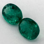 2.43 Total Carat Weight Oval Natural Green Emerald