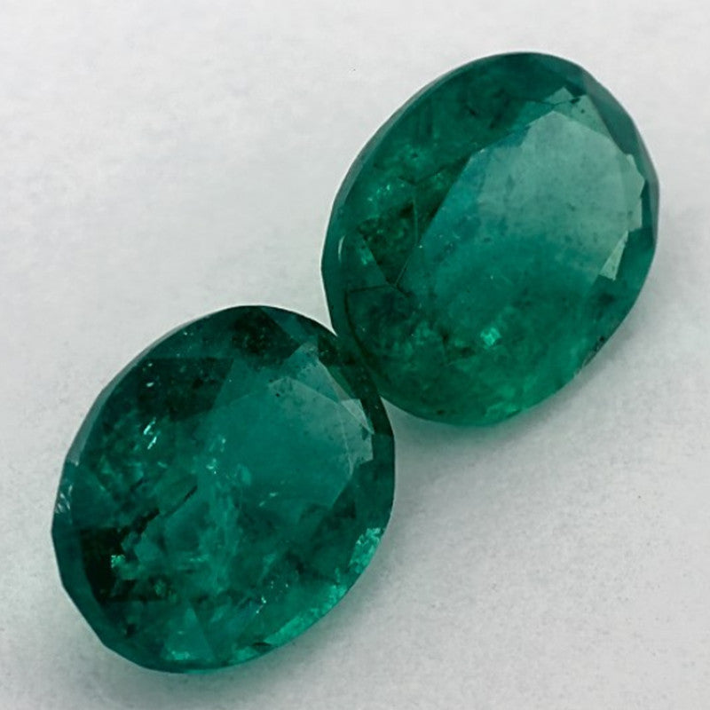 2.43 Total Carat Weight Oval Natural Green Emerald